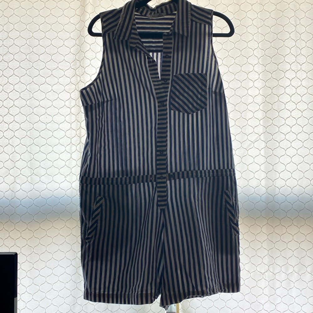 Striped romper, large